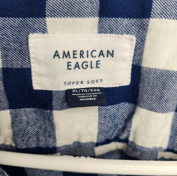 Men's American Eagle Outfitters Super Soft Plaid Flannel Shirt Sz XL - Picture 5 of 6
